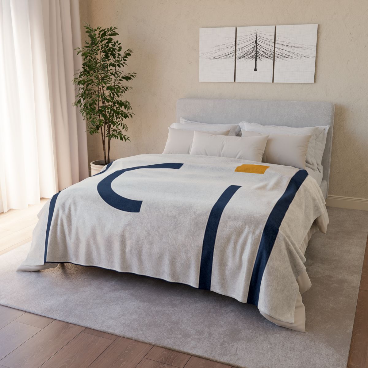 Broken Frame With Floating Arc custom blankets