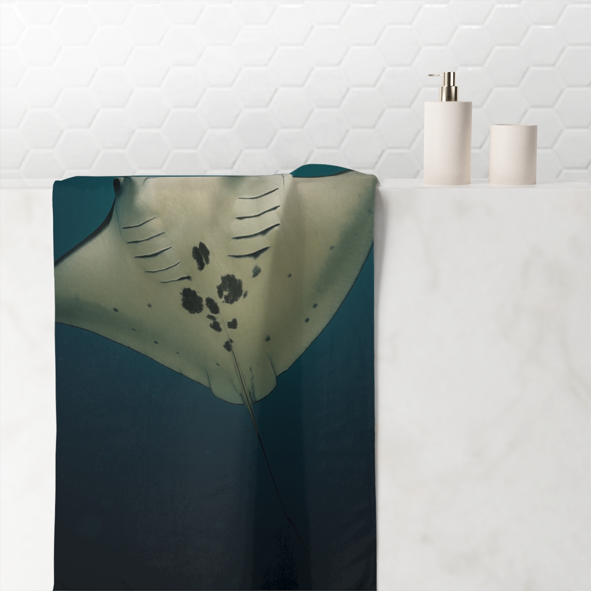 Silent Glide Manta Ray stylish beach towels