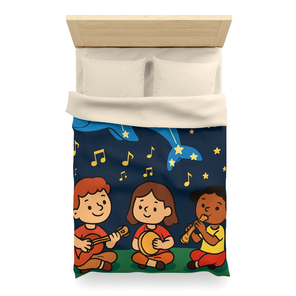 Starlight Orchestra Of The Dolphin Constellation unique patterned duvets