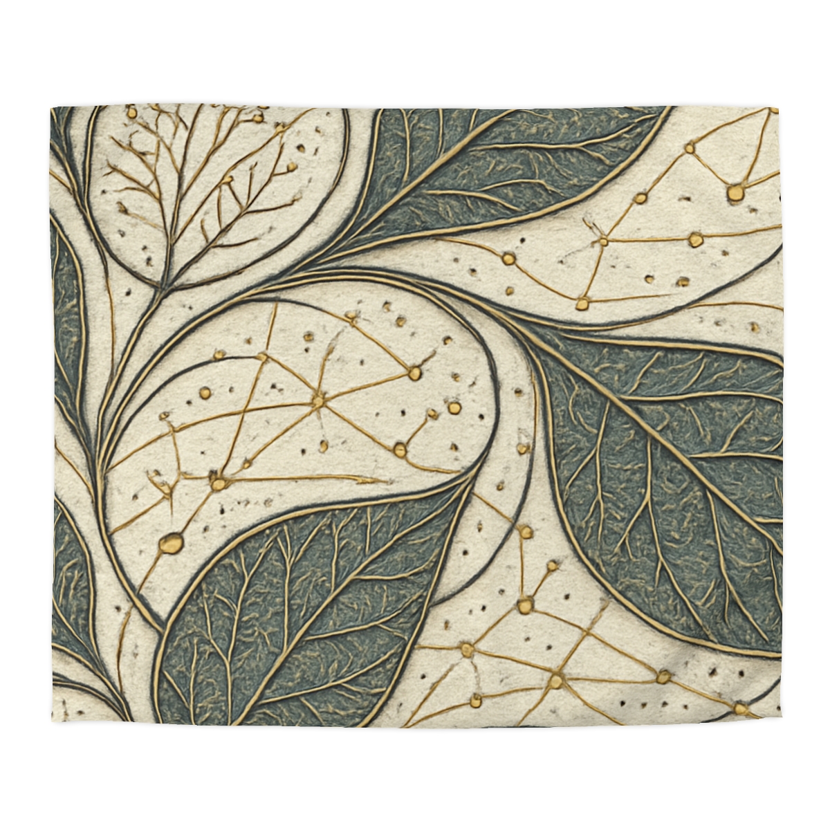 Leaf Vein Starchart Filigree personalized bedding duvets