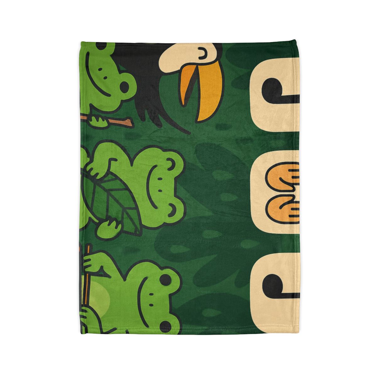 Jungle Rain Rhythm With The Frog Band soft fleece blankets