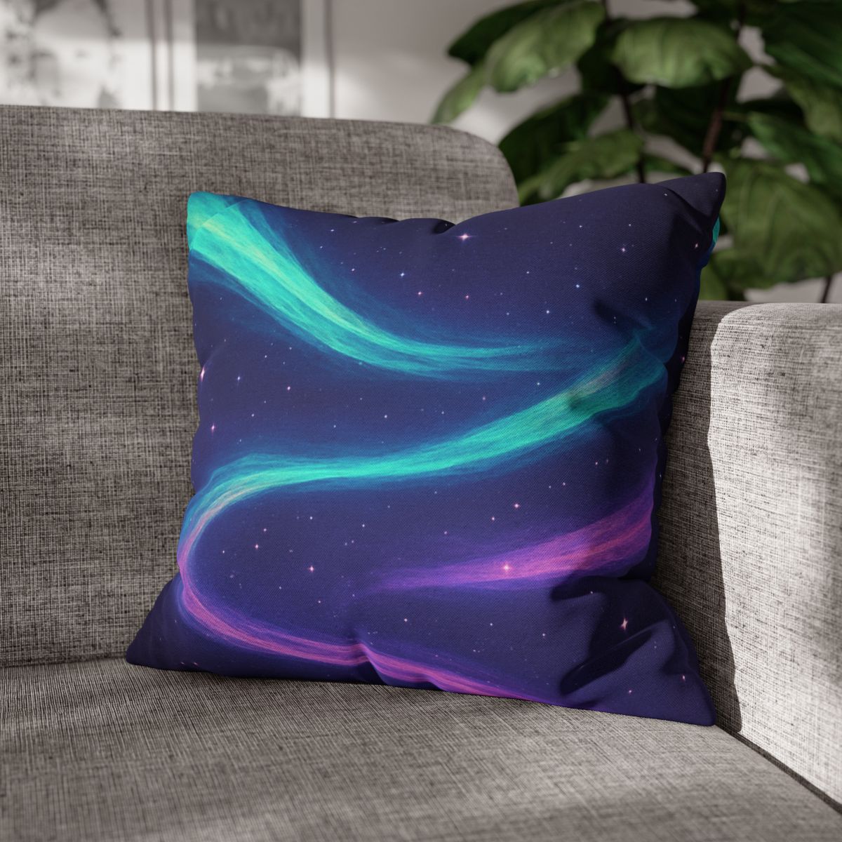 Aurora Plasma Ribbon Drift trendy patterned pillow cases