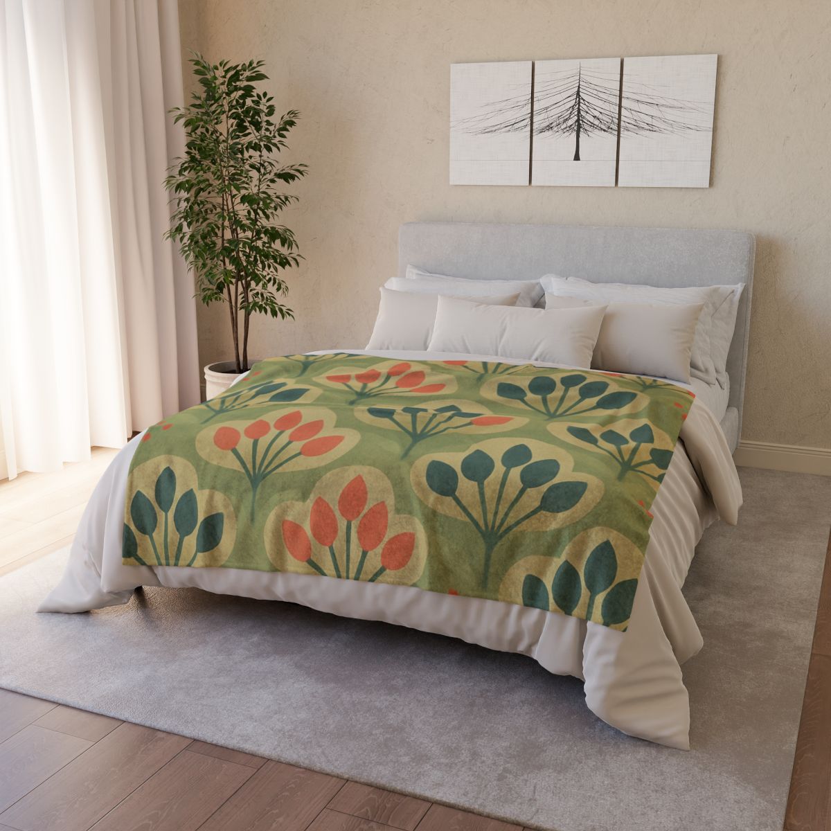 Bud Cluster Tapestry trendy patterned blankets