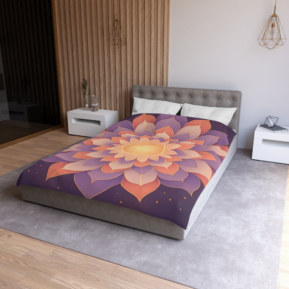 Petal Halo Mandala Drift soft comforter duvets