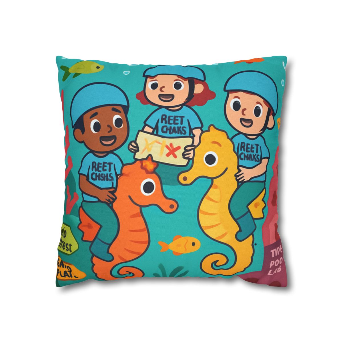 Coral City Map Of The Friendly Reef Rangers comfortable bedding pillow covers
