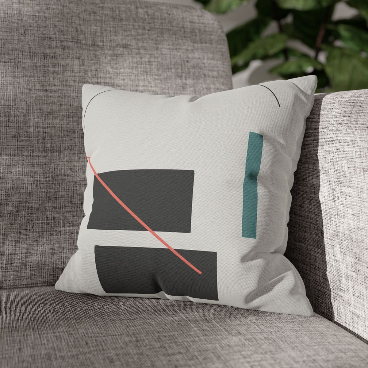 Stacked Rectangles With Crossing Arc trendy patterned pillow cases