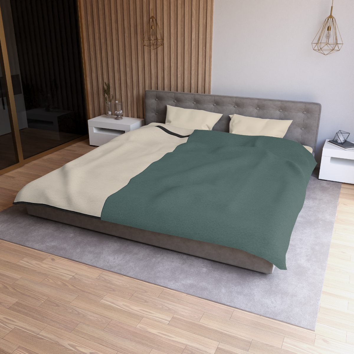 Offset Rectangle Pause custom duvets