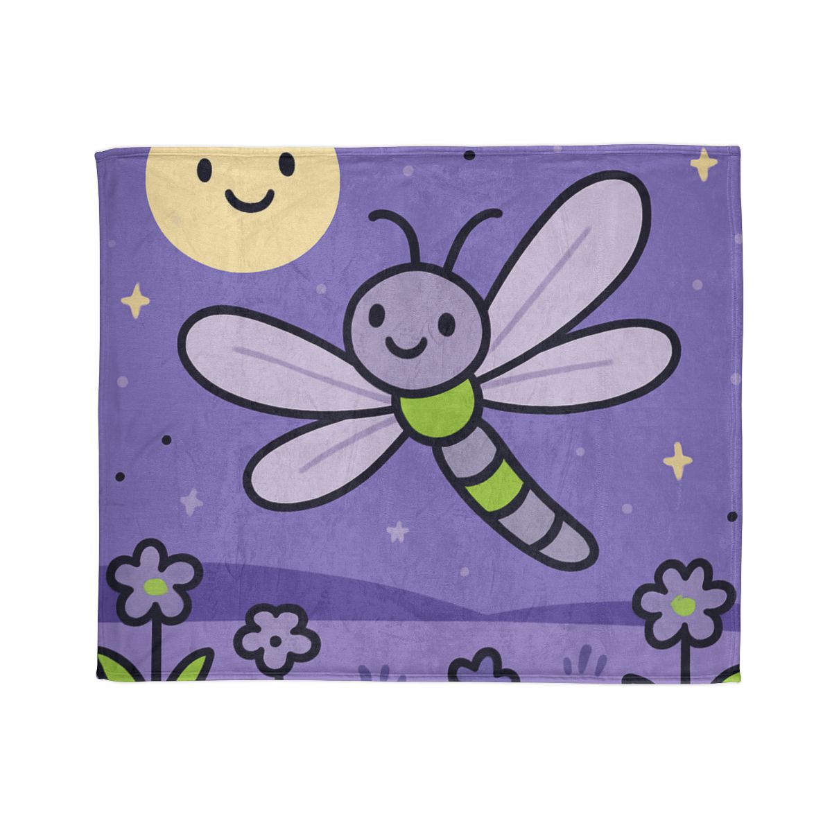 Moonlight Meadow Dragonfly decorative home blankets