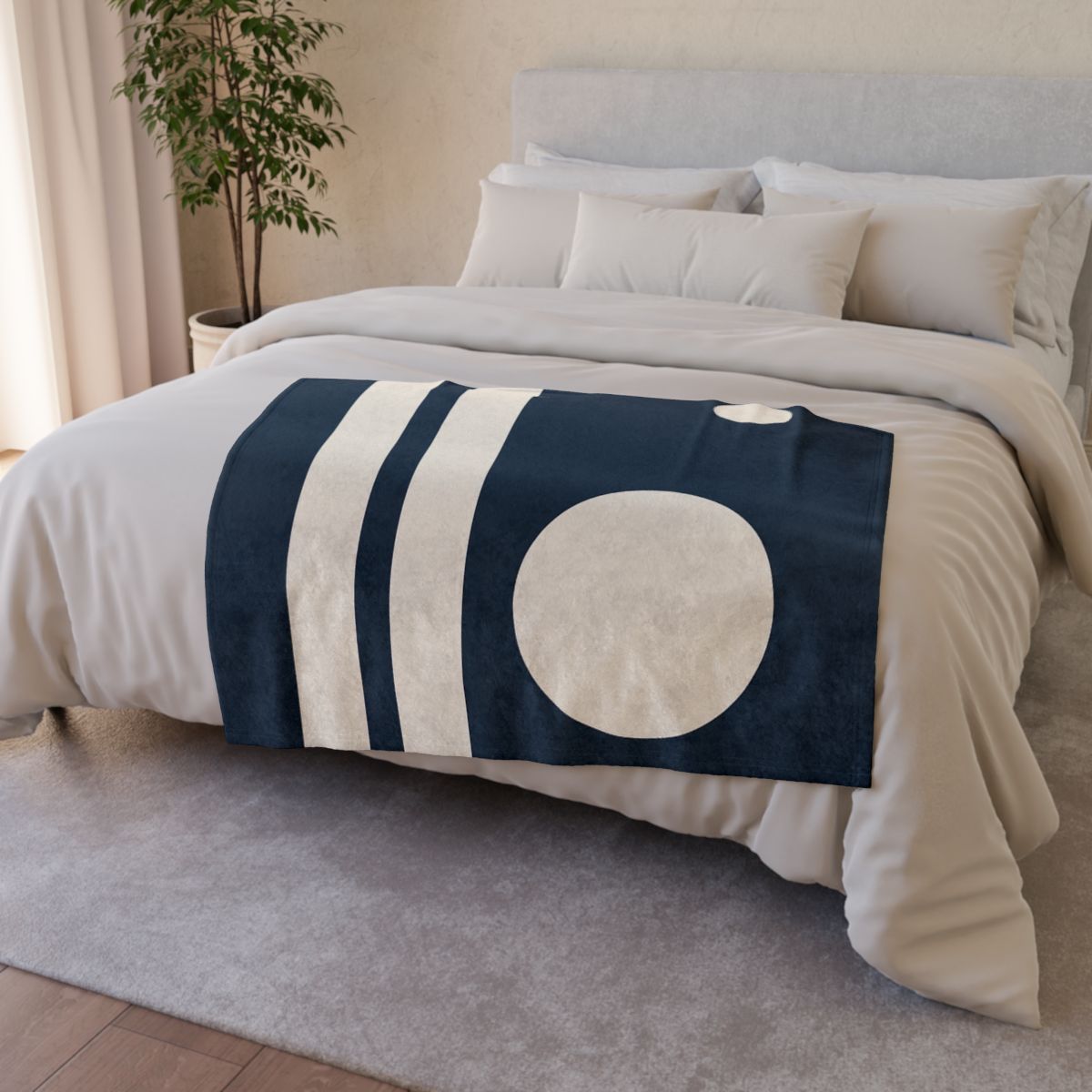 Periapsis Bars And Two Moons stylish throw blankets