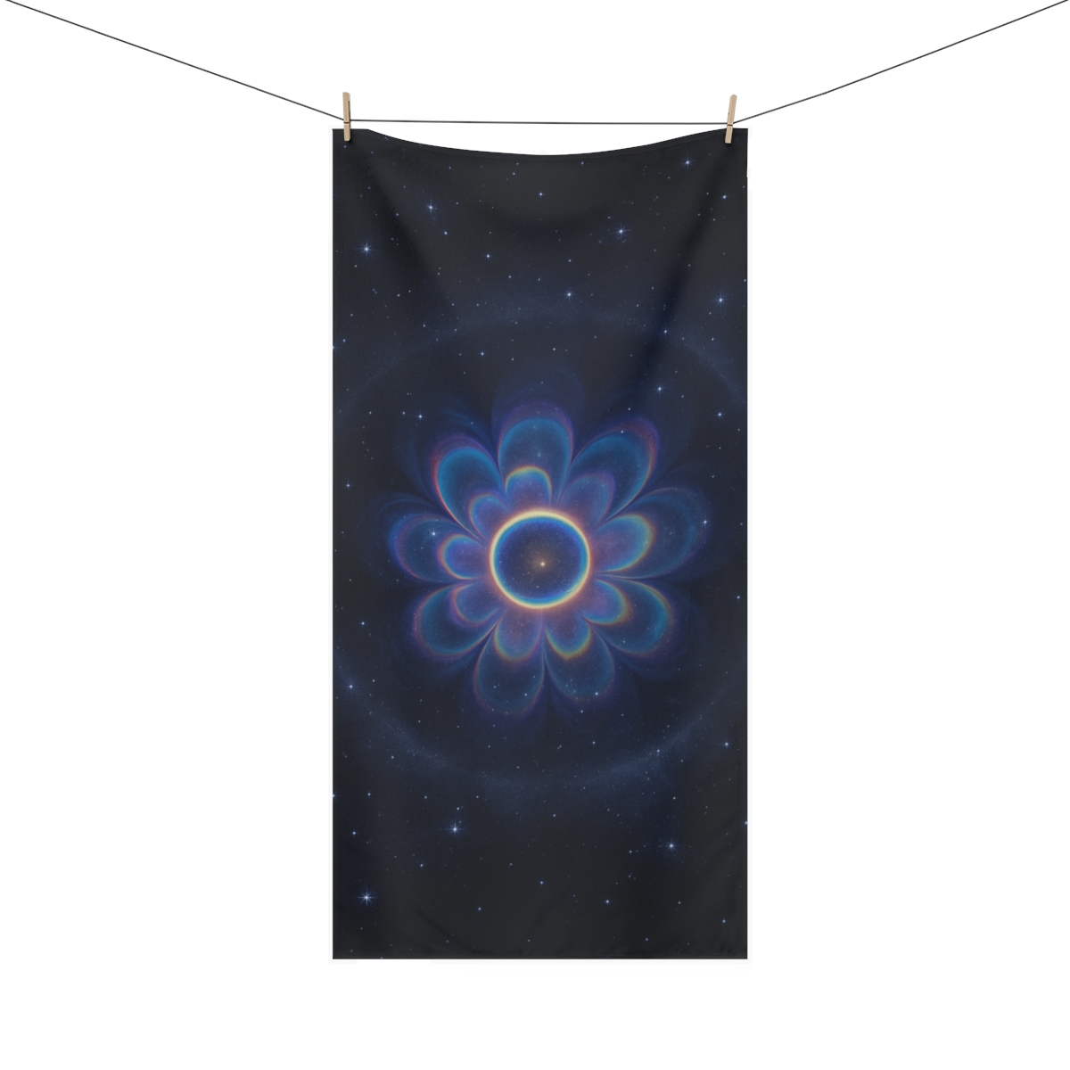 Gravitational Prism Bloom designer printed towels