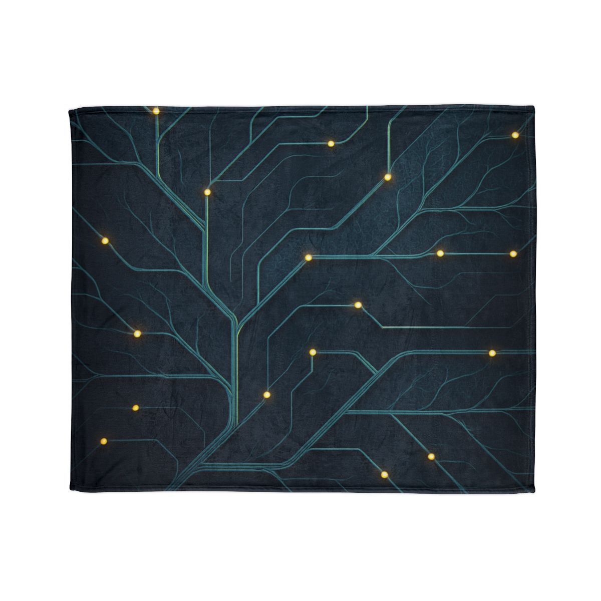 Leaf Vein Circuit Filigree personalized cozy blankets