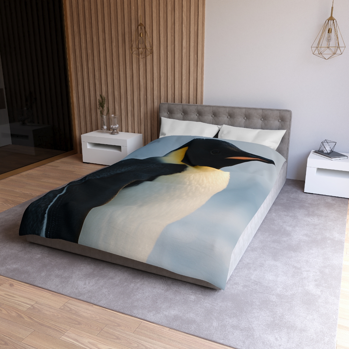 Glacier Gaze Emperor Penguin stylish duvet covers