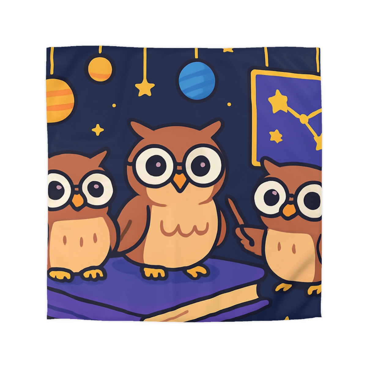 Galaxy Library Of The Wise Owls warm winter duvets