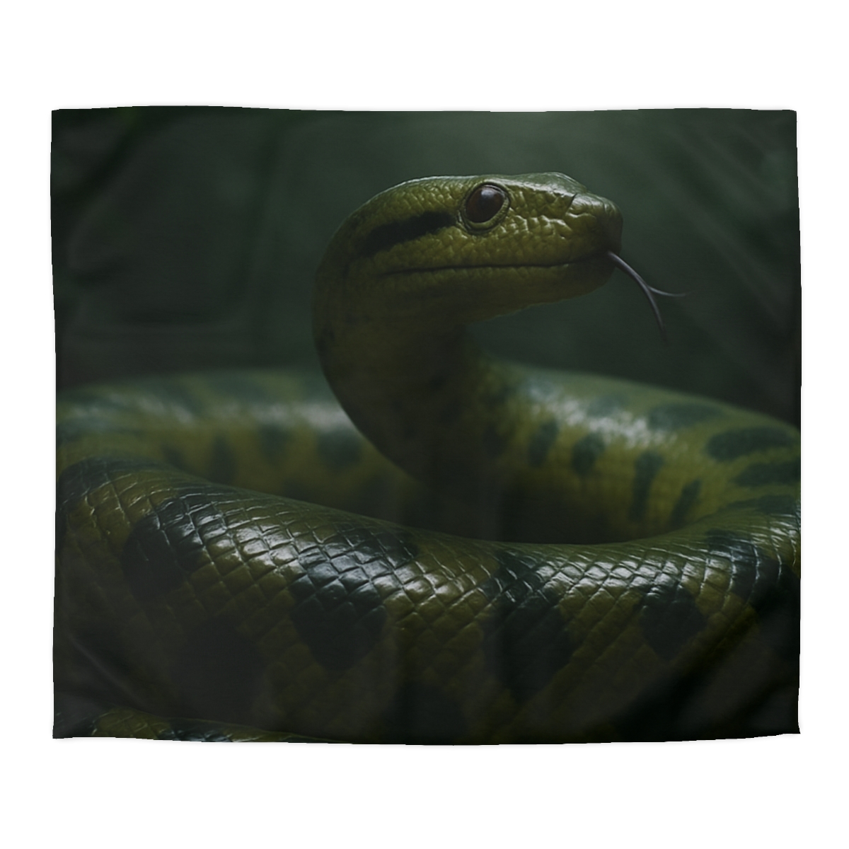 Starlit Coil Green Anaconda custom duvets