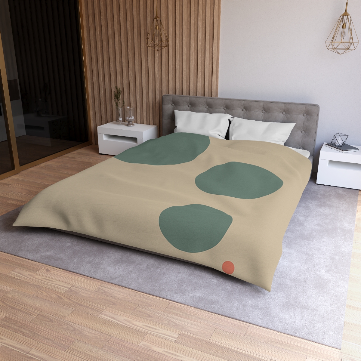 Quiet Triplet Of Offset Circles soft comforter duvets