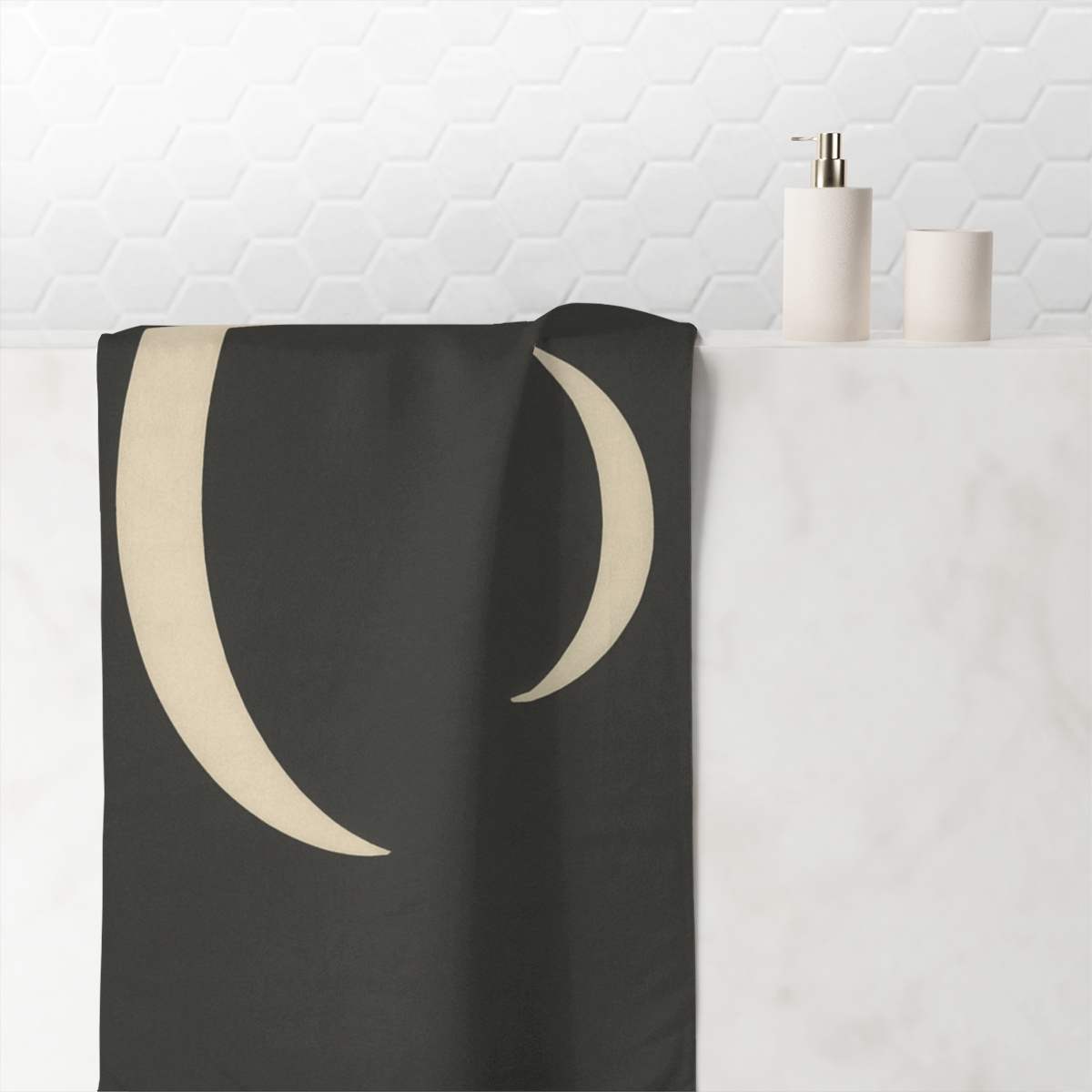 Twin Crescent Alignment soft cotton towels