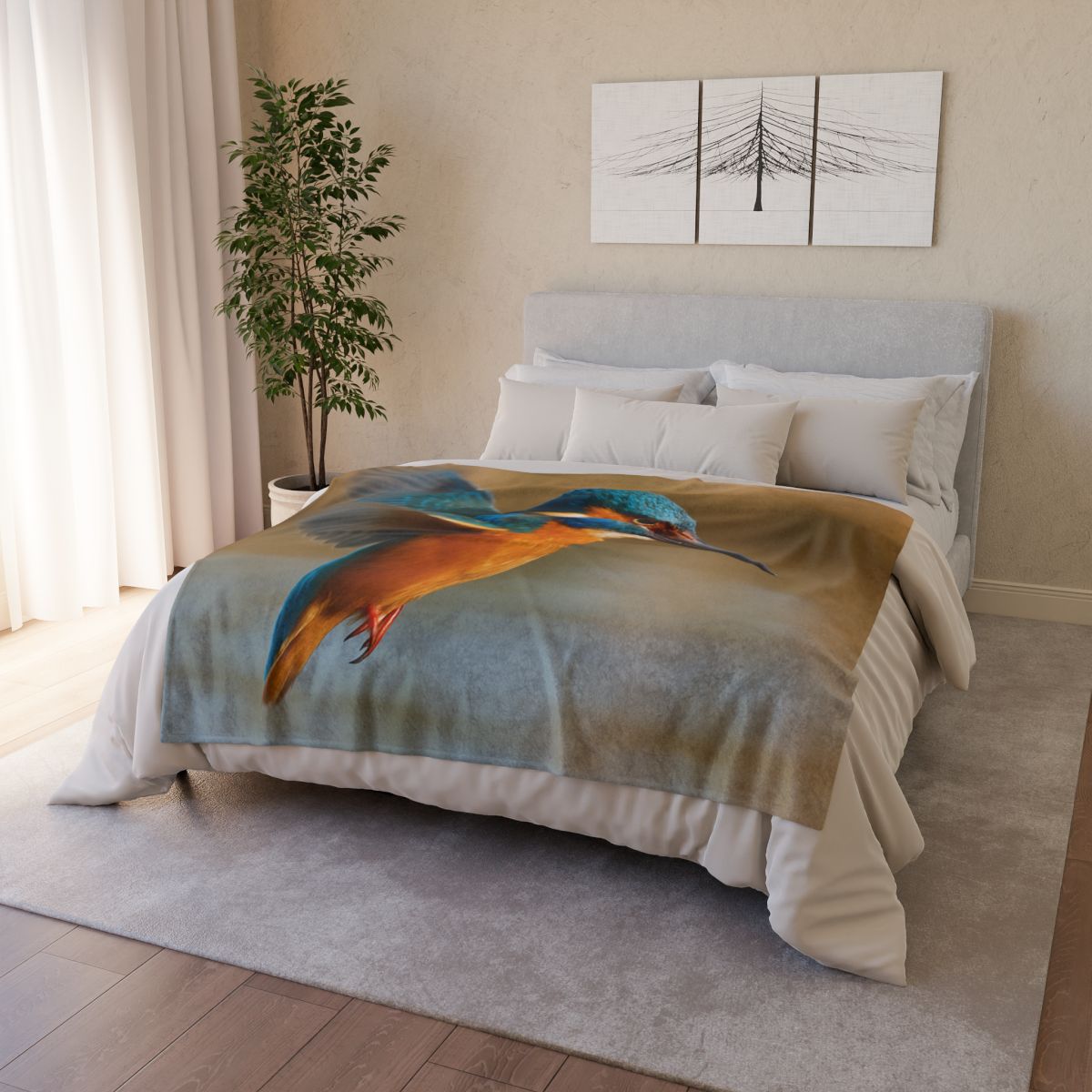 Sky Arrow Kingfisher trendy patterned blankets