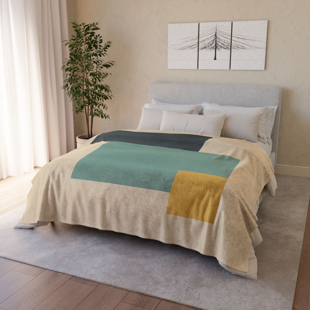 Offset Trio Of Blocks custom blankets