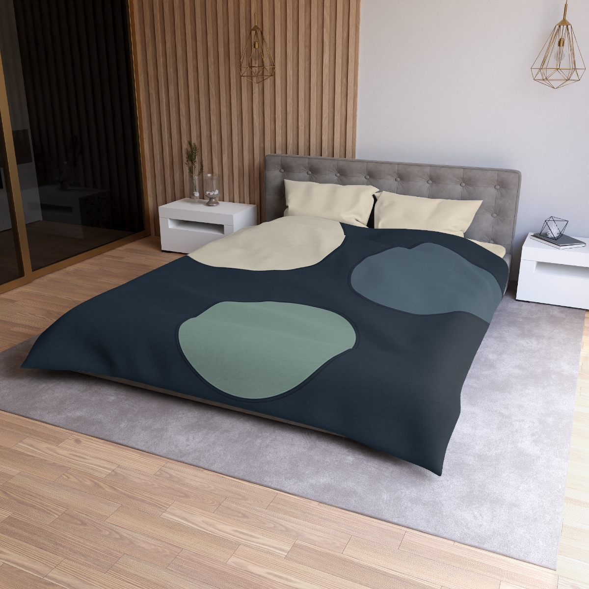 Staggered Circle Trio trendy bedroom duvets