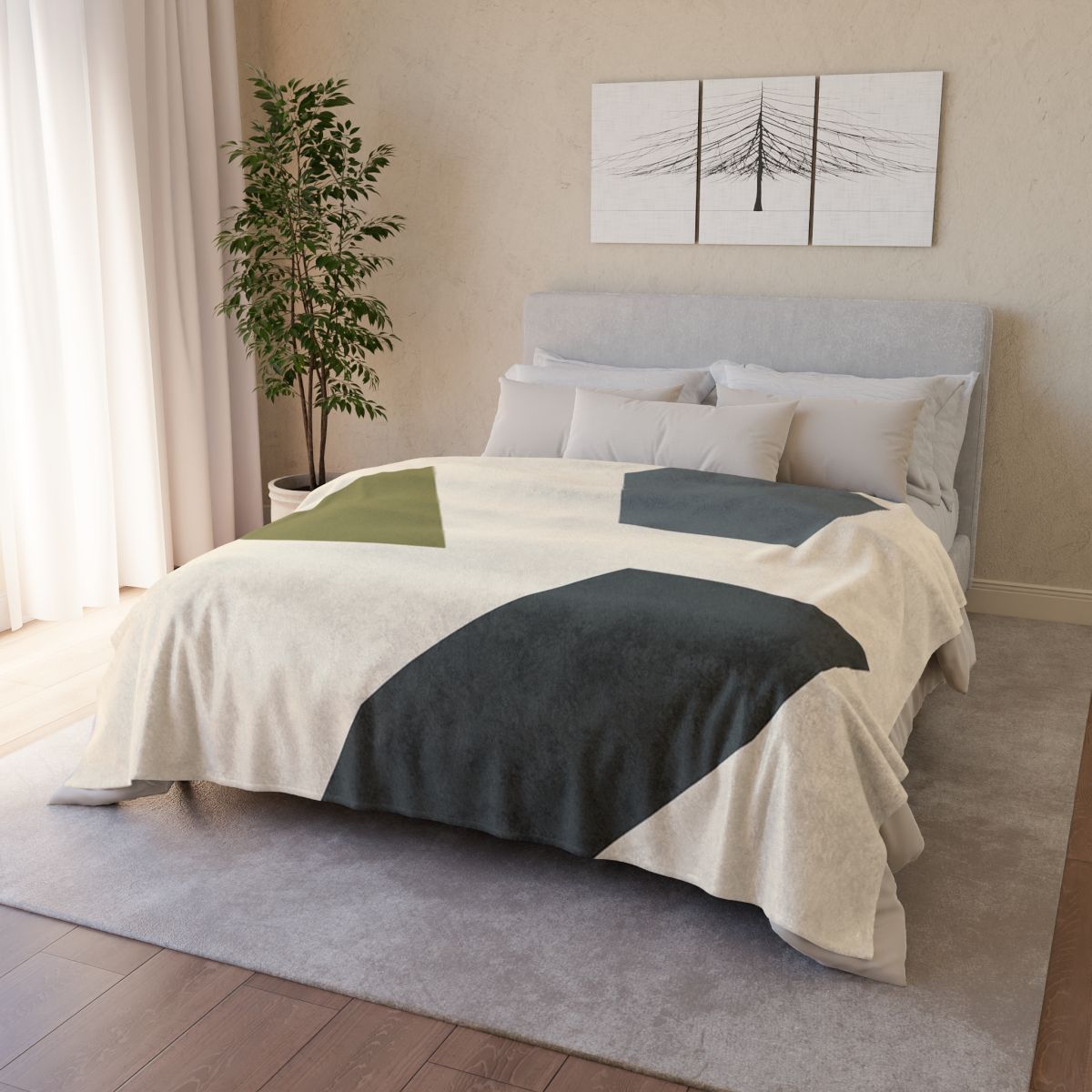 Sparse Polygon Cluster designer printed blankets