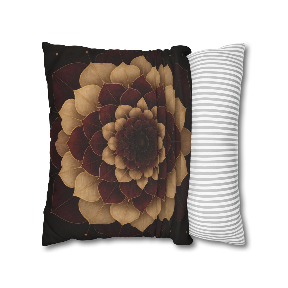 Petal Orbit Mandala designer print pillow cases