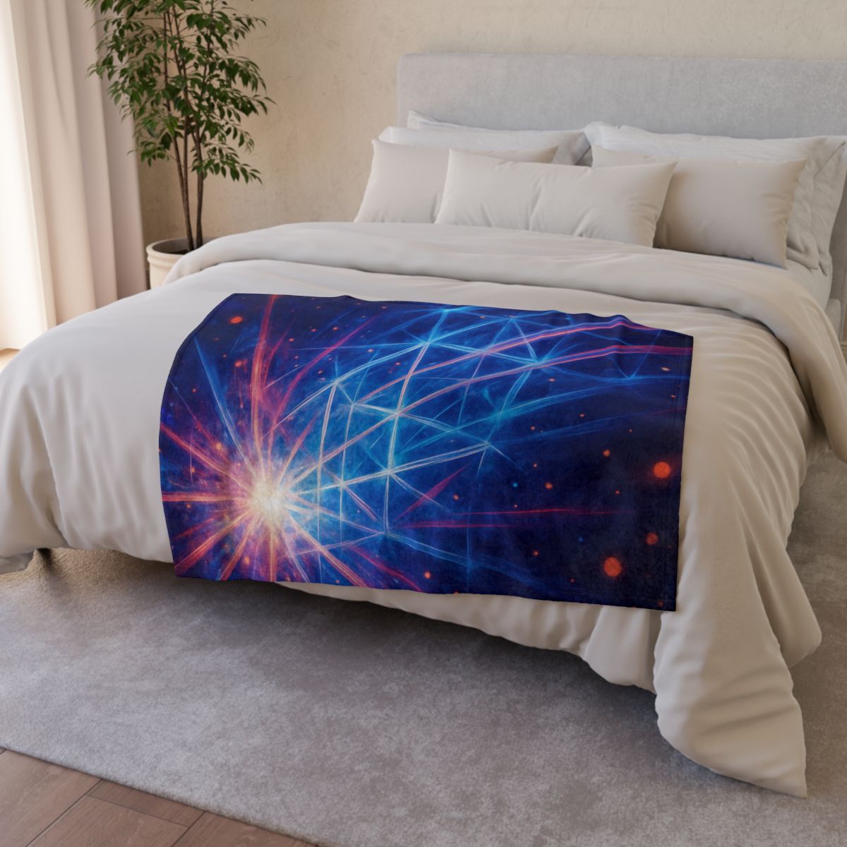 Starburst Lattice Bloom trendy patterned blankets
