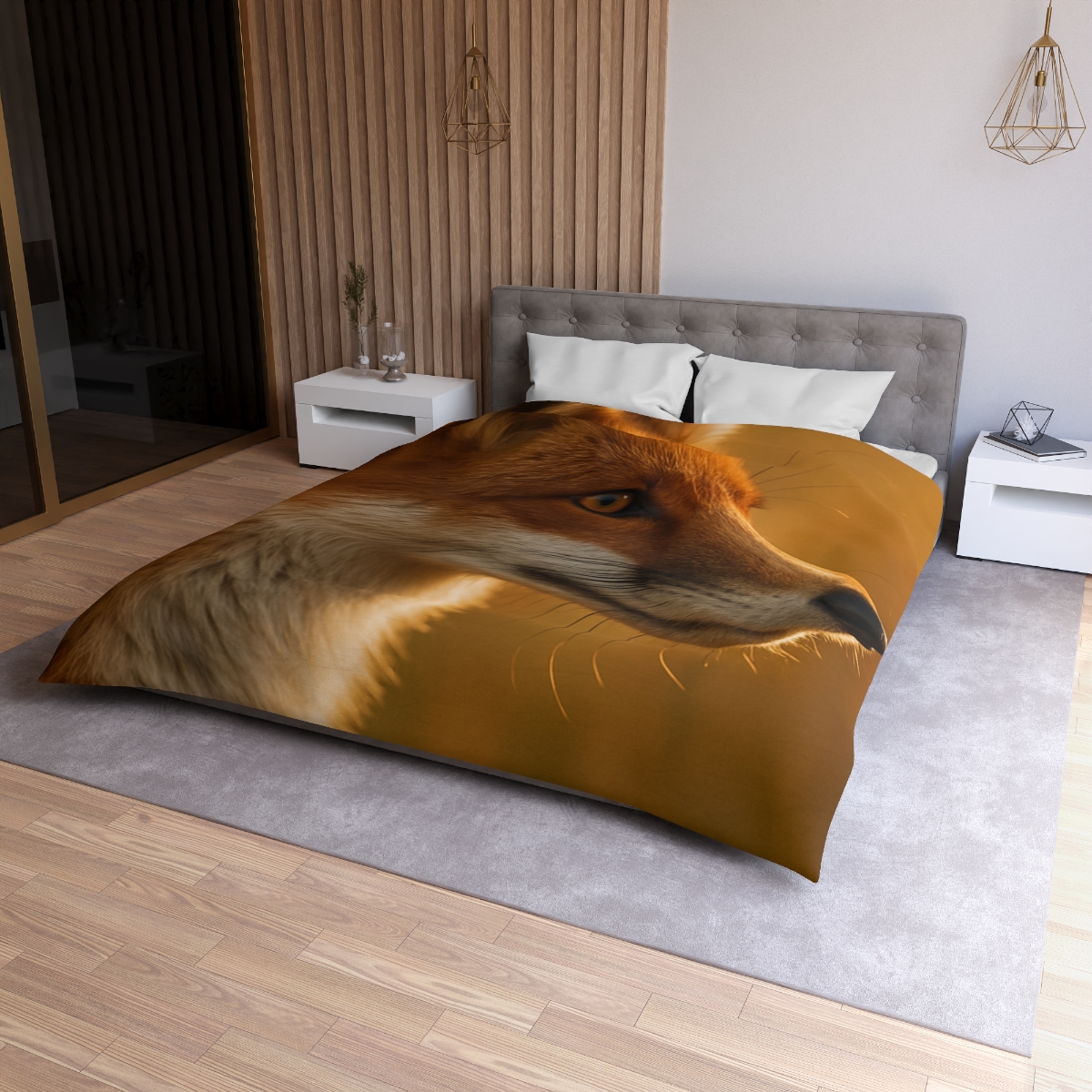 Amber Gaze Red Fox soft comforter duvets