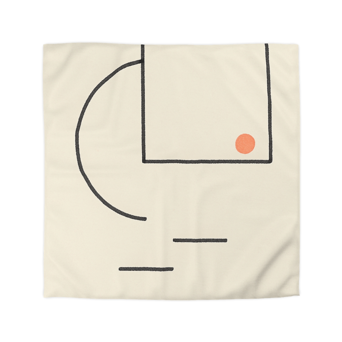 Offset Frame With Leaning Arc personalized bedding duvets