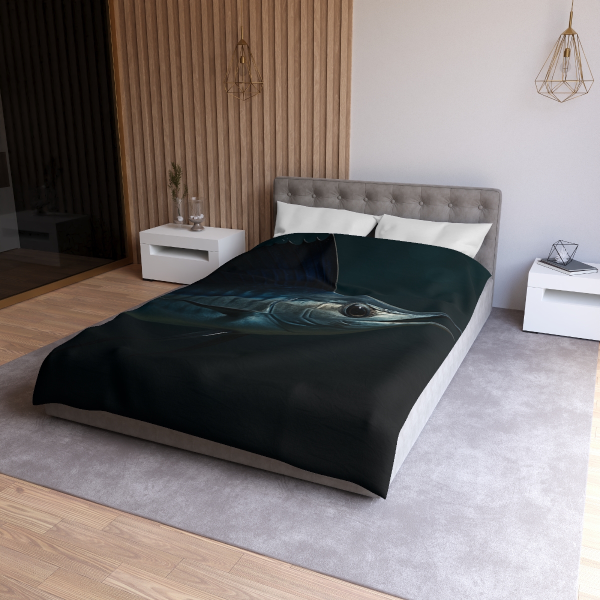 Silver Wake Sailfish unique patterned duvets