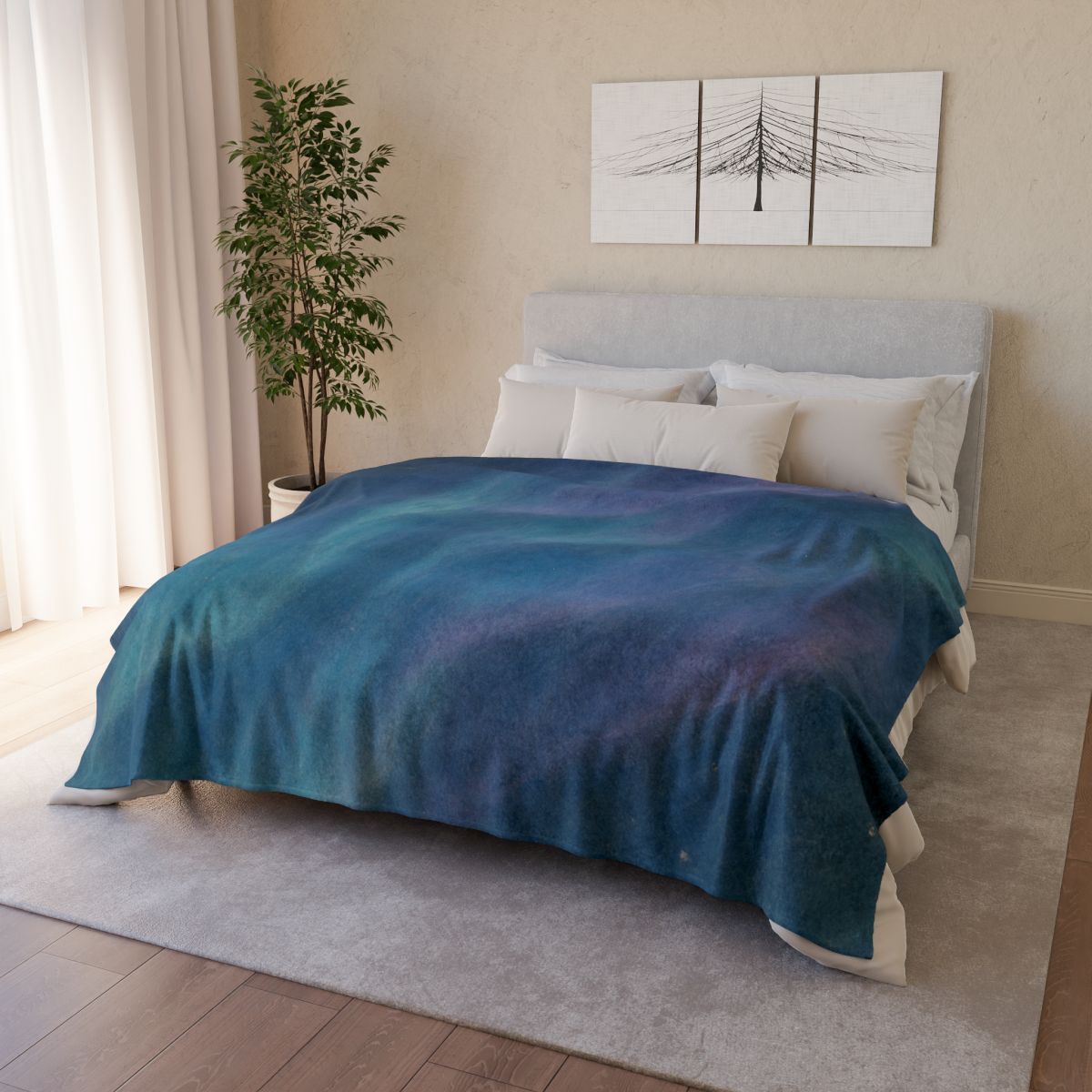 Aurora Tidal Veil soft fleece blankets