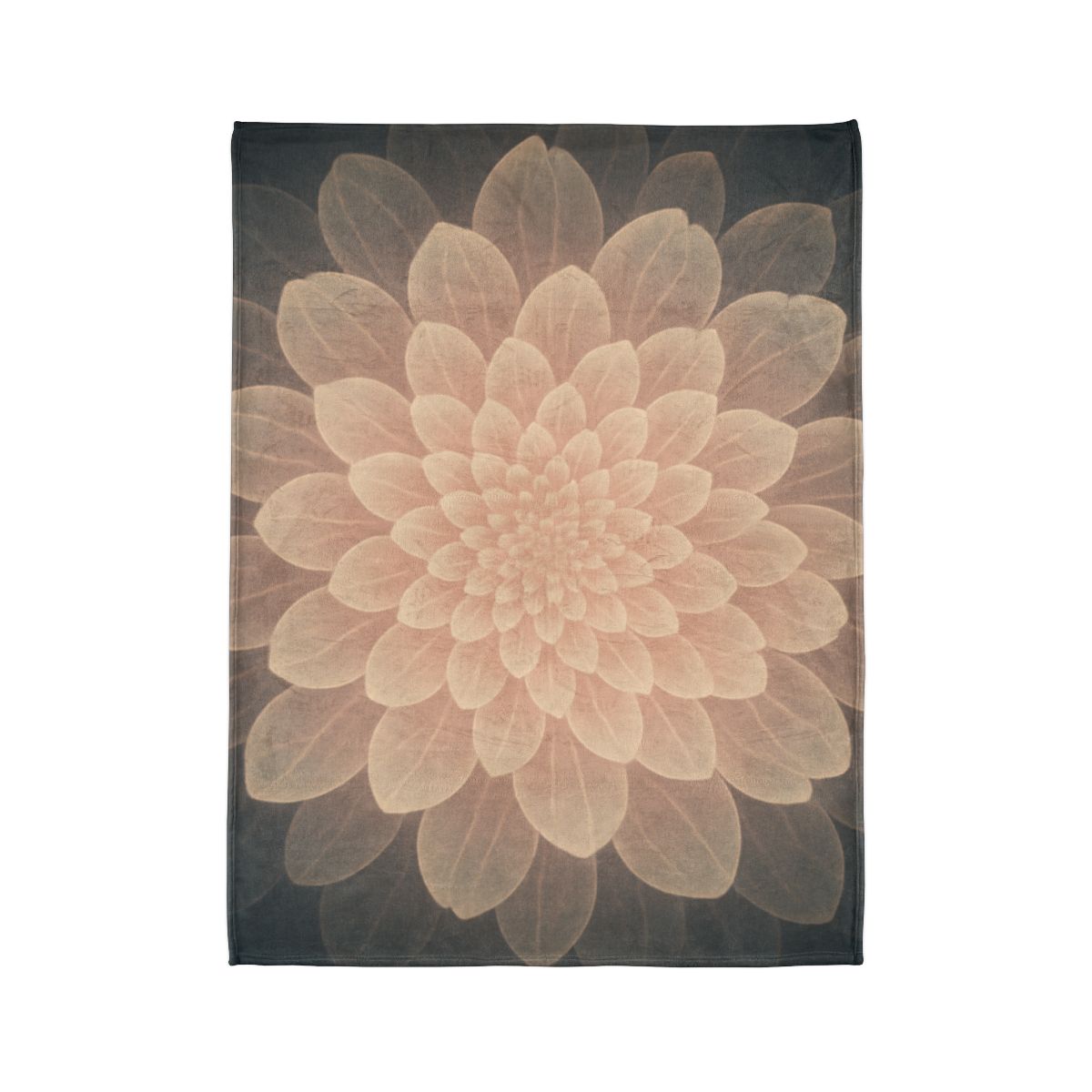 Petal Halo Fractals stylish throw blankets