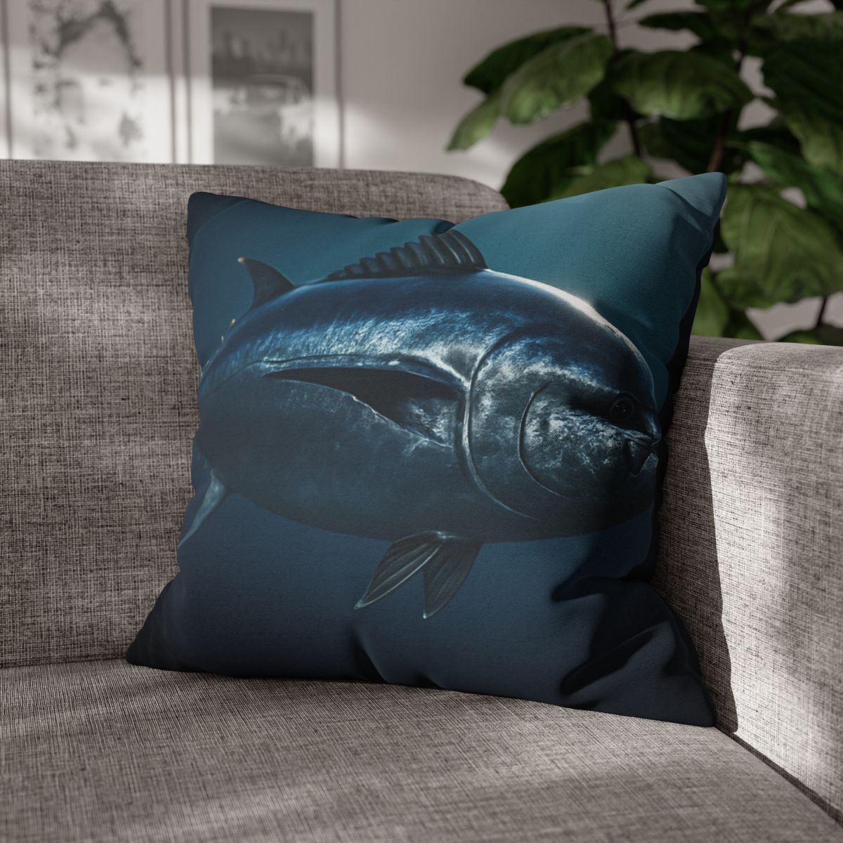 Glimmerfin Bluefin Tuna comfortable bedding pillow covers