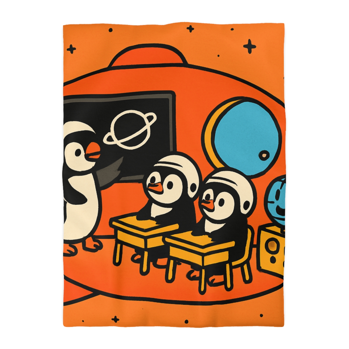 Rocket Classroom With Penguin Pilots duvets for gifts