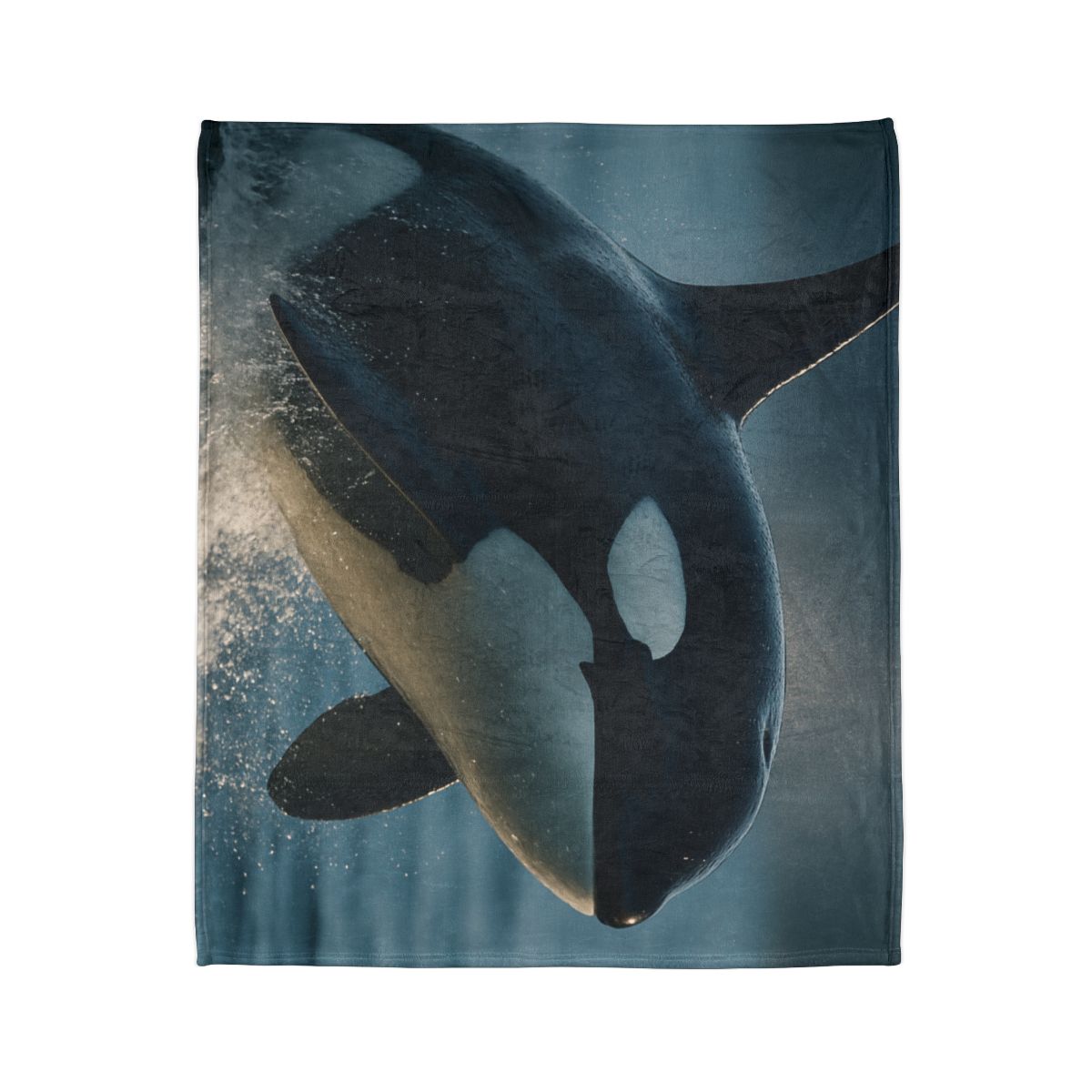 Abyss Glide Orca stylish throw blankets