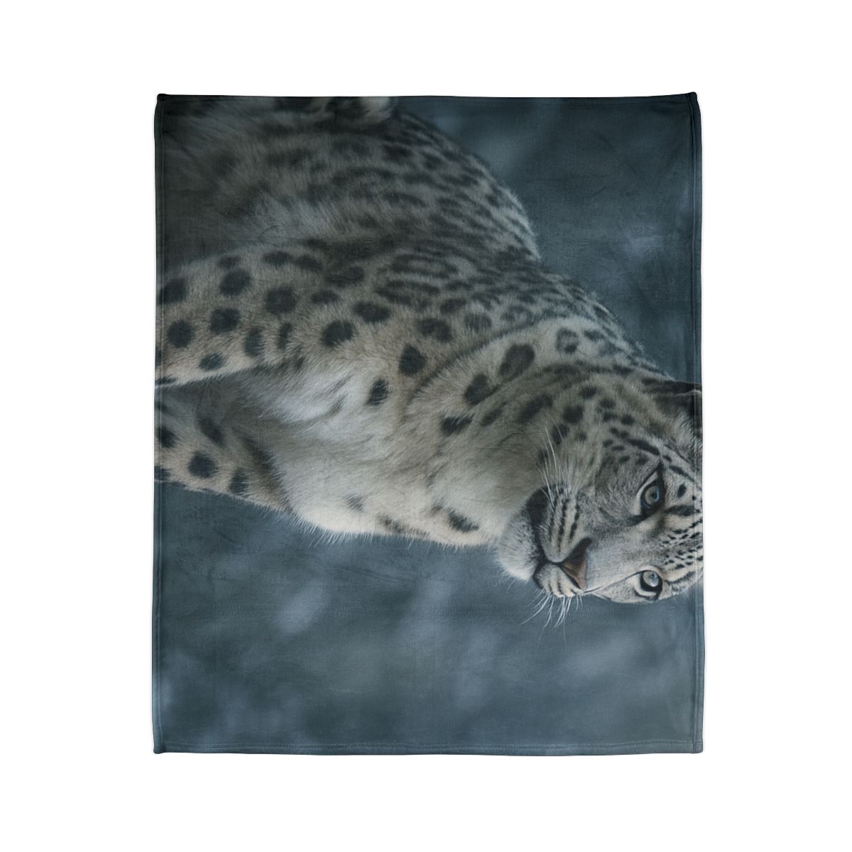 Crest Of Silence Snow Leopard designer printed blankets