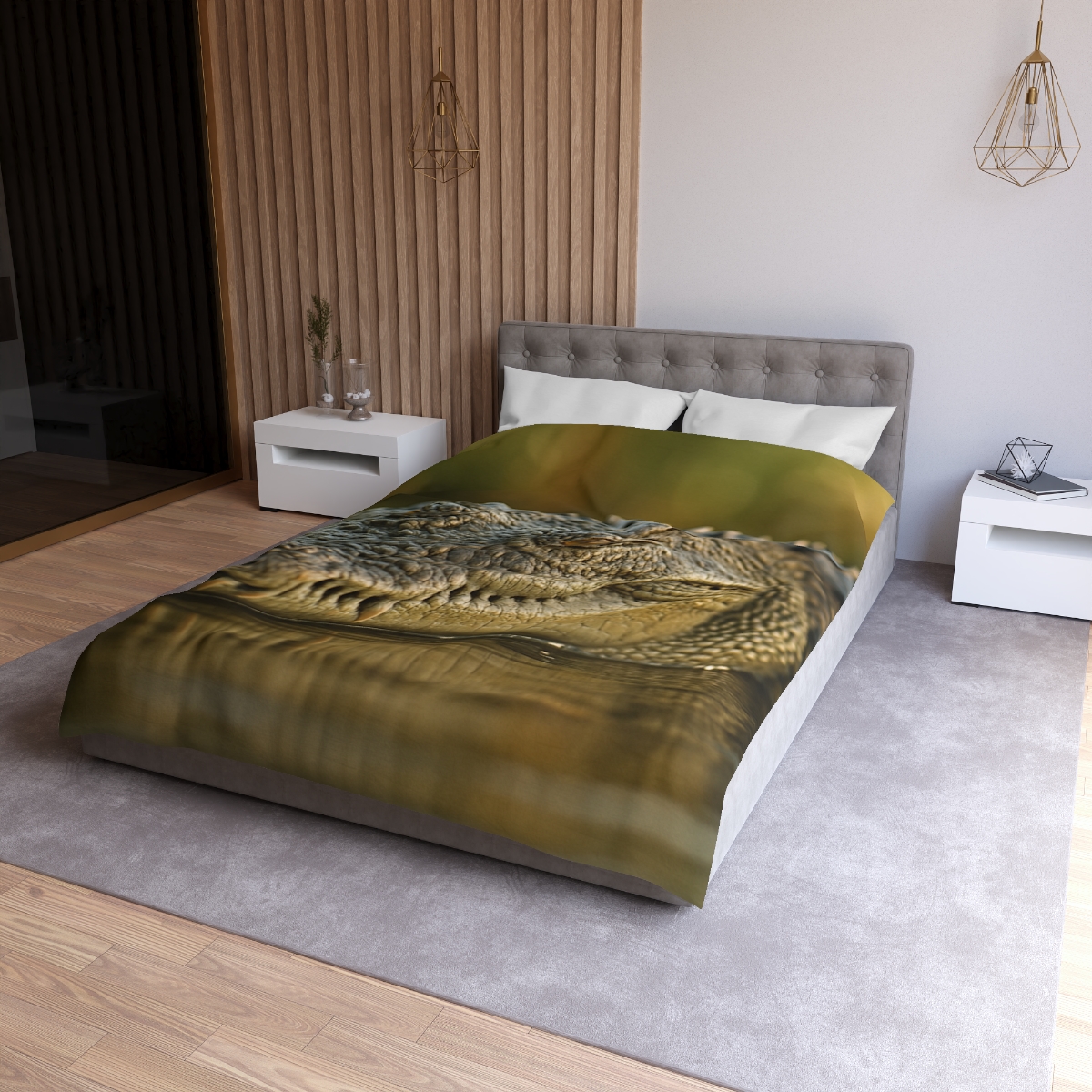 Ember Eye Saltwater Crocodile personalized bedding duvets