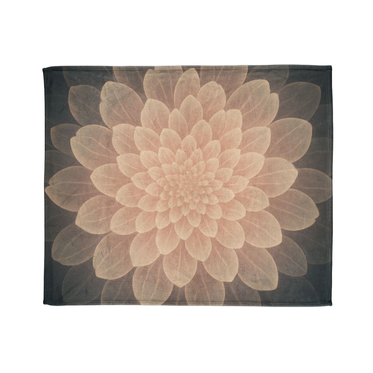 Petal Halo Fractals stylish throw blankets