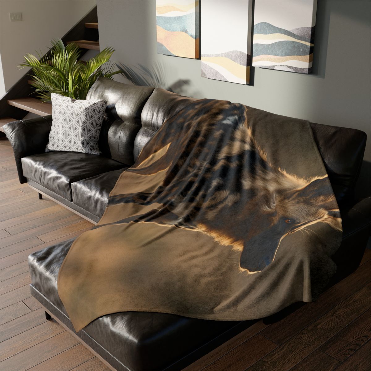 Ember Gaze African Wild Dog soft fleece blankets