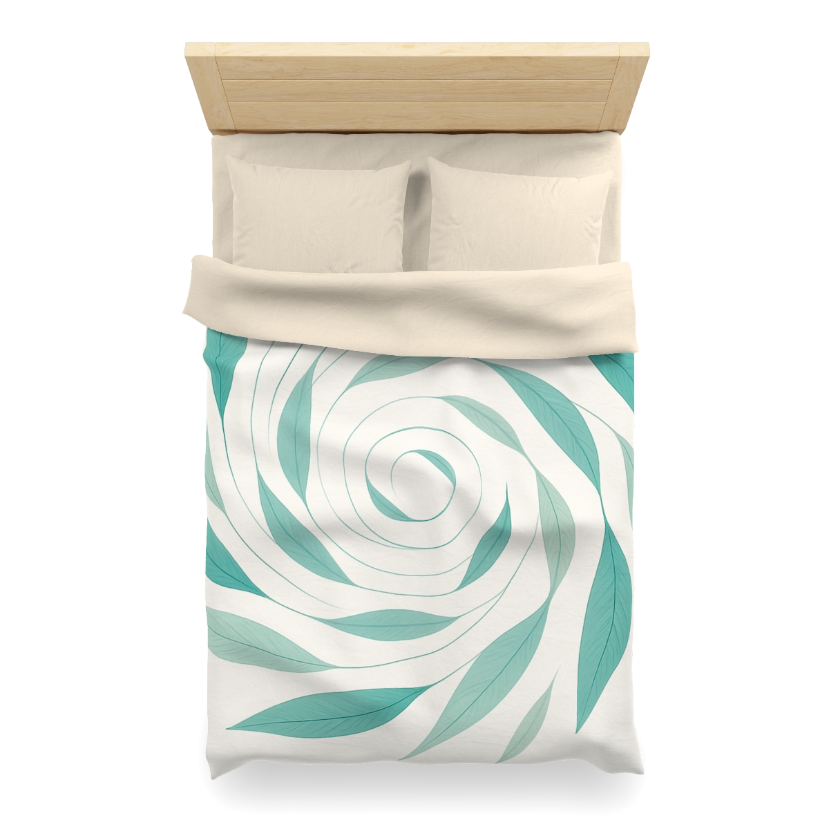 Orbiting Leaf Halo designer printed duvets