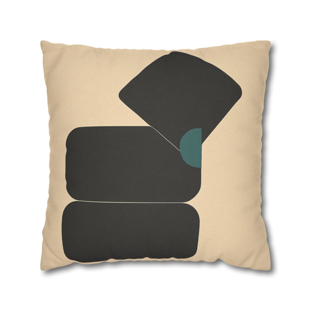 Quiet Triad With Crescent Accent designer print pillow cases