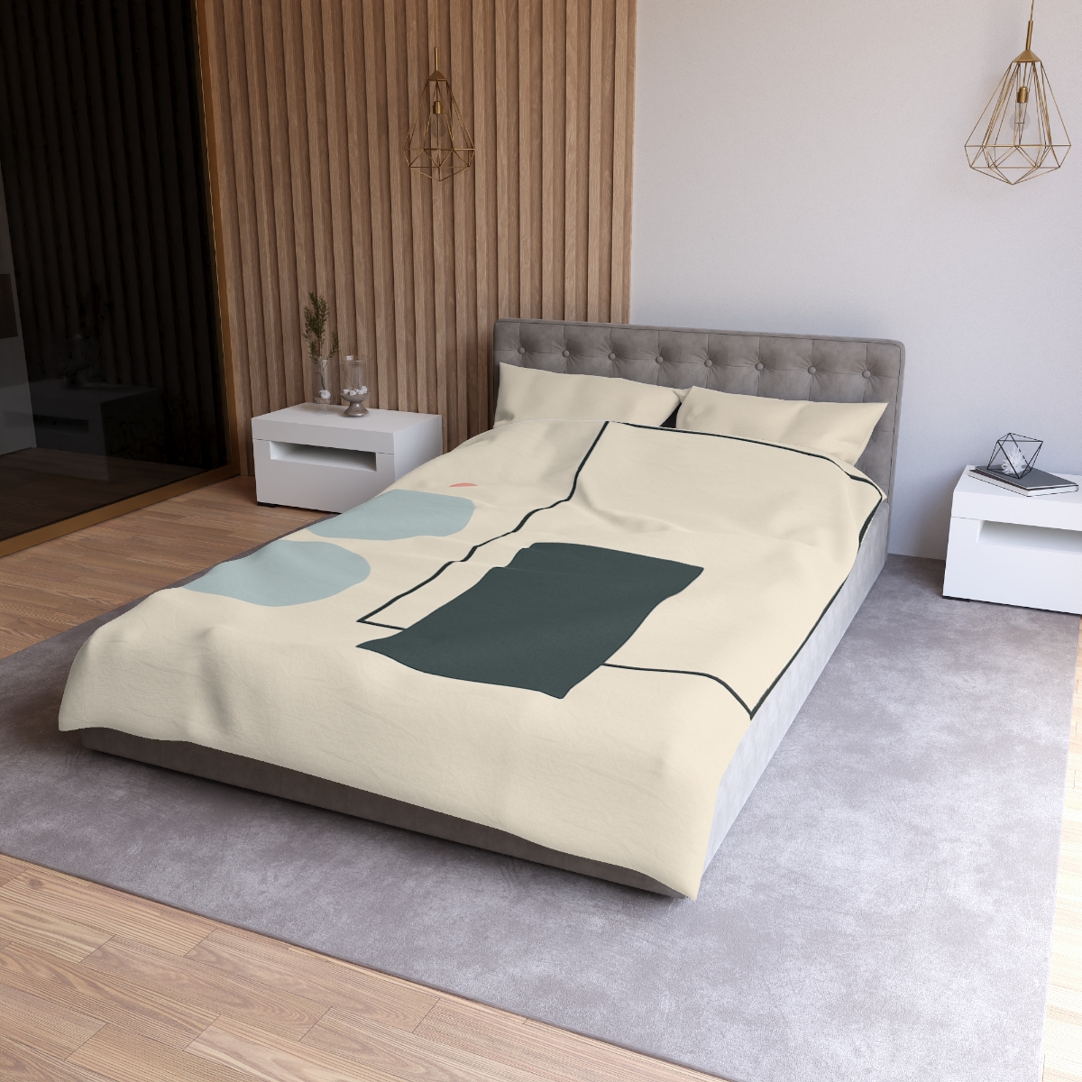 Offset Frame With Two Quiet Discs custom duvets