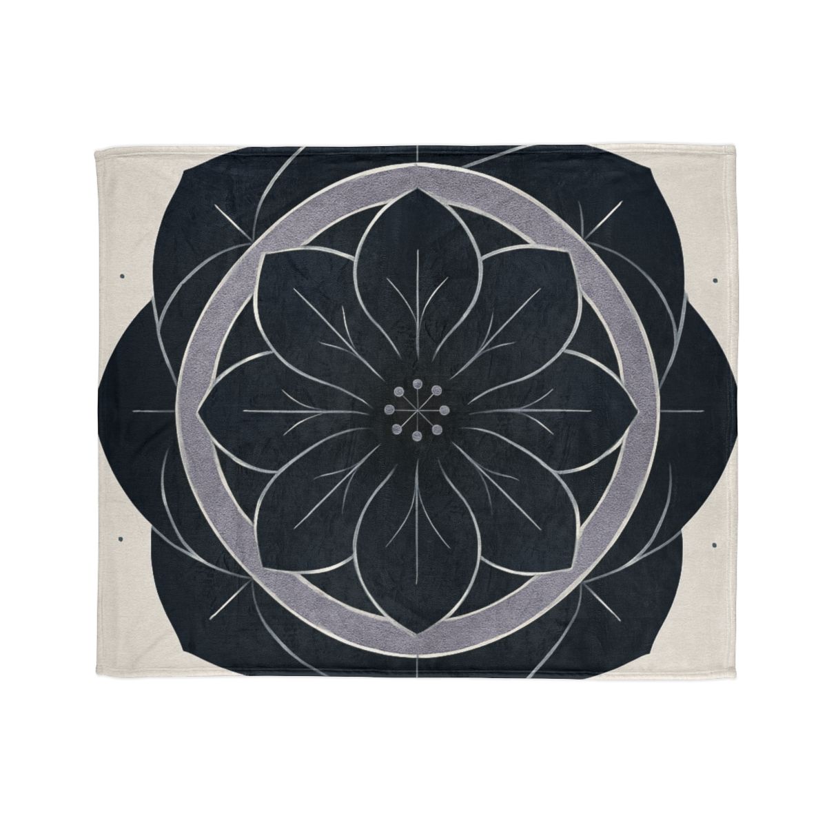 Petal Orbit Rosette personalized cozy blankets