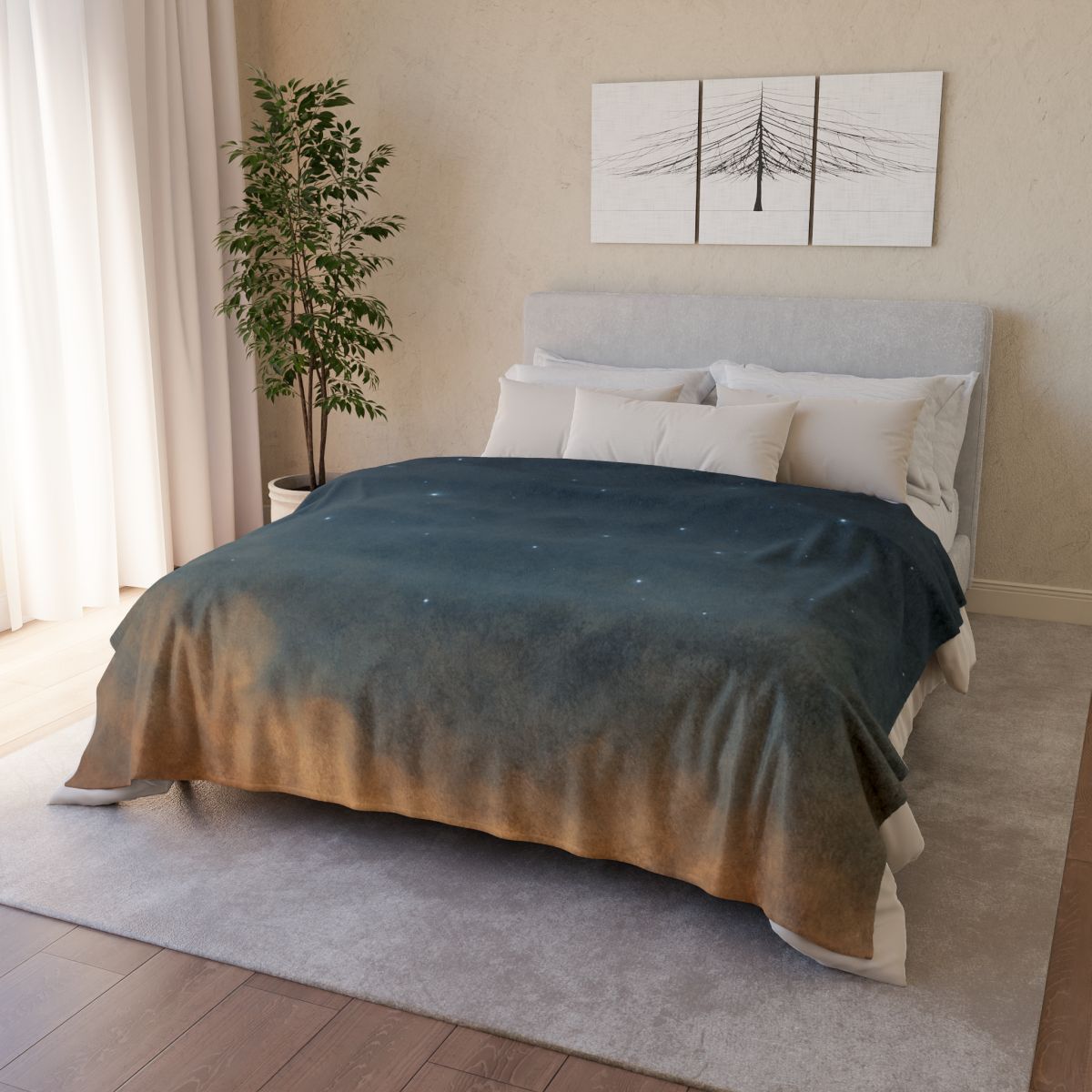 Starlit Dust Horizon stylish throw blankets