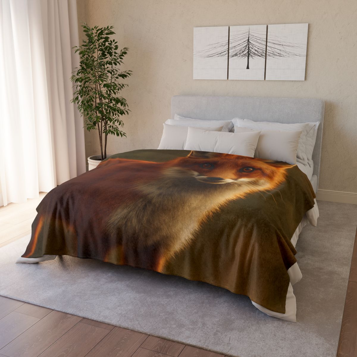 Ember Thicket Red Fox custom blankets