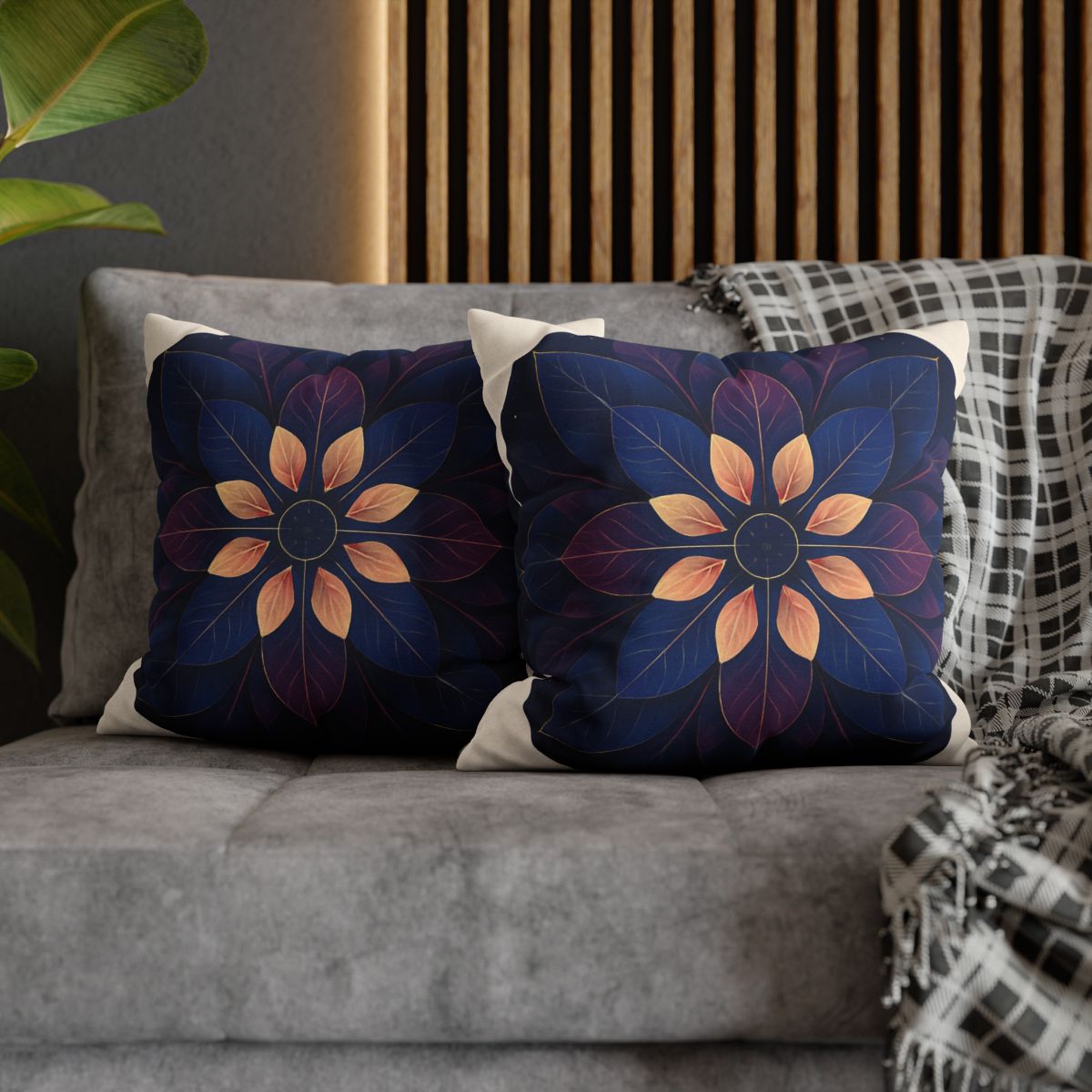 Petal Prism Mandala custom pillow cases