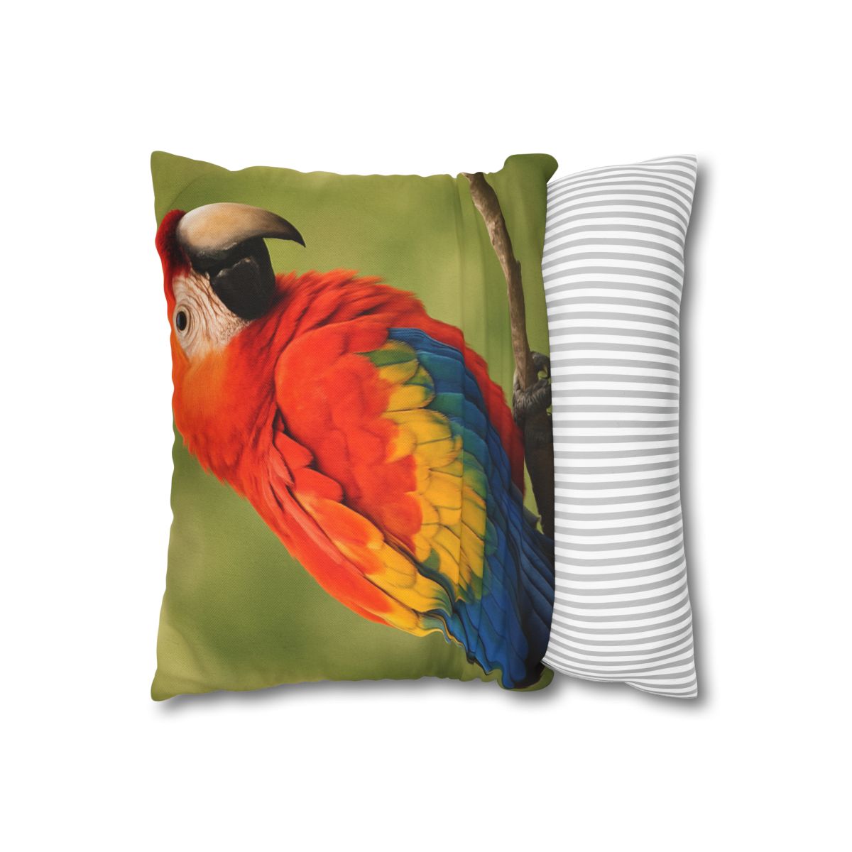 Crimson Cascade Scarlet Macaw designer print pillow cases