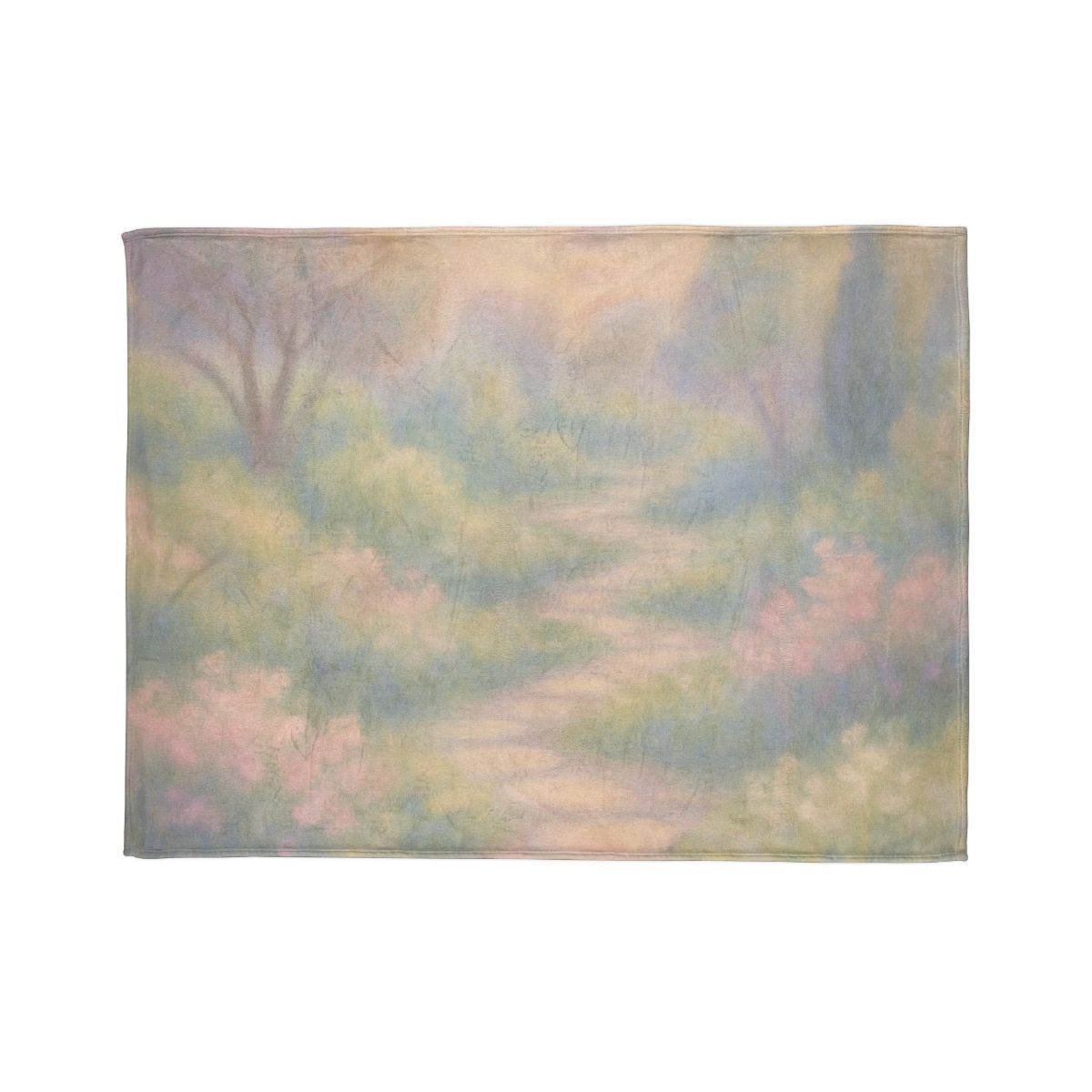 Elegant Calm Garden Scene for Interior Textiles Blanket