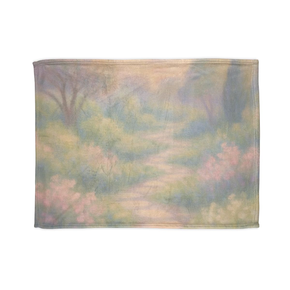Elegant Calm Garden Scene for Interior Textiles Blanket