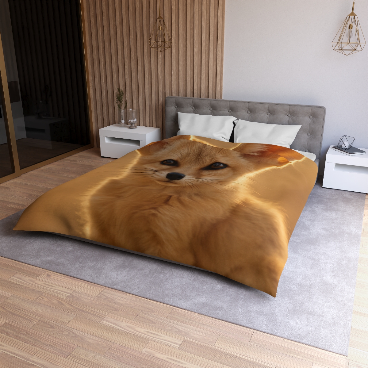 Ember Dusk Fennec Fox designer printed duvets