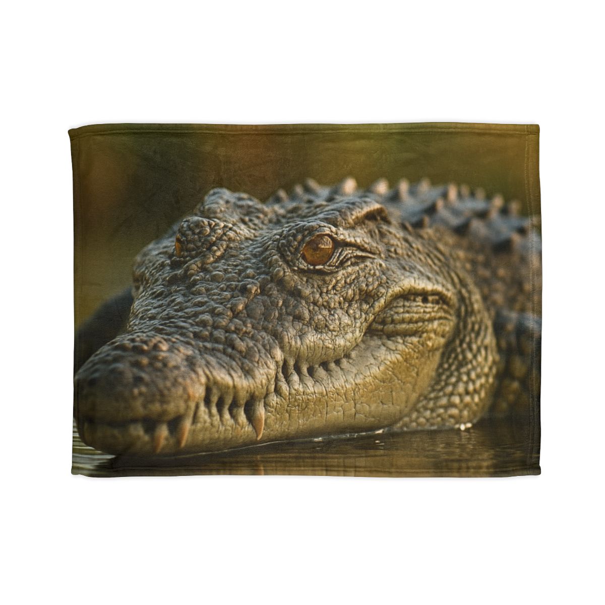 Ember Eye Saltwater Crocodile personalized cozy blankets